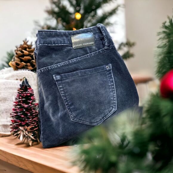 Armani Exchange Women’s Velvet Holiday Pants (4) - Picture 1 of 8